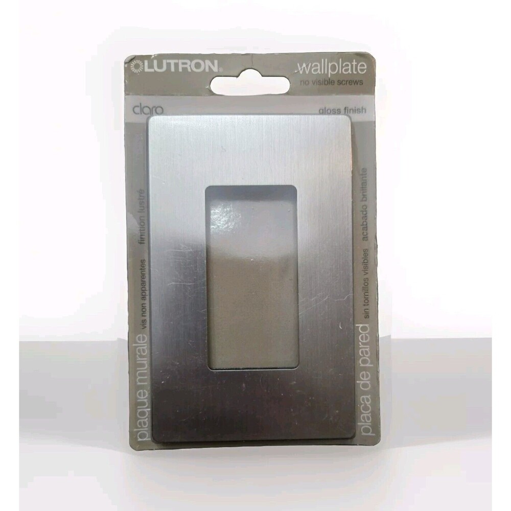 Lutron Switchplate Wallplate Gloss Finish Stainless Steel CW-1B-SS New Unopened